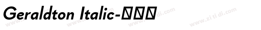Geraldton Italic字体转换